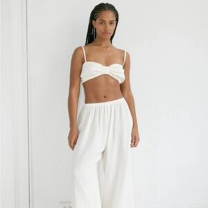 Boheme Trousers Size 1 White Linen